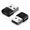 Adaptador OTG tipo C hembra a USB macho CM175 - vista frontal y trasera Adaptador OTG tipo C hembra a USB macho CM175 - vista frontal y trasera
