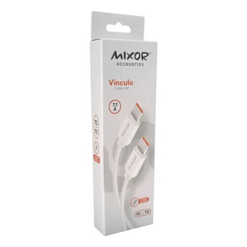 Cable USB tipo C a USB tipo C Mixor Vínculo - blanco
