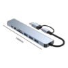 Adaptador Hub 8 en 1_ 4 USB + tipo C + SD + TF + 3.5mm - dimensiones