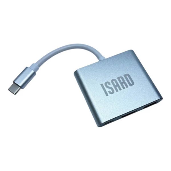Hub USB tipo C 3 en 1_ HDMI + USB3.0 + USB C de carga Isard 401103 Hub USB tipo C 3 en 1_ HDMI + USB3.0 + USB C de carga Isard 401103