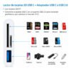 Hub USB tipo C 3 en 1_ SD + TF + USB 3.0 Fulltotal - ejemplo de dispositivos a conectar Hub USB tipo C 3 en 1_ SD + TF + USB 3.0 Fulltotal - ejemplo de dispositivos a conectar