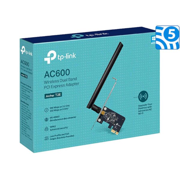 Placa de red Wifi PCI-e Dual Band Tp-Link Archer T2E AC600 - caja